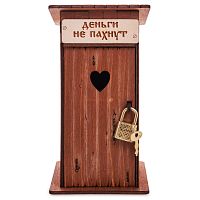 Туалет копилка 1 кабинка "Деньги не пахнут" окрашенная во Челябинске