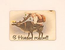 Магнит новый год "Дед мороз на олене" во Челябинске